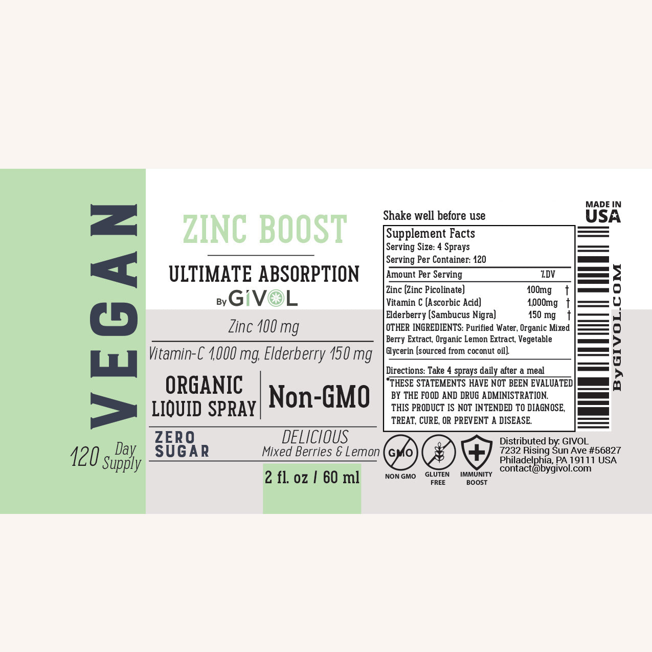 Zinc Boost Mist 100 mg