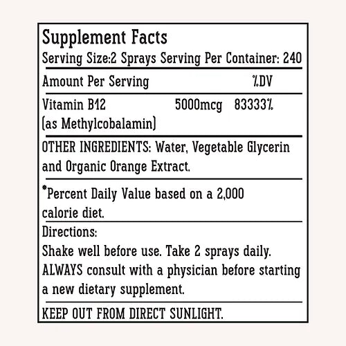 B12 Methylcobalamin Mist